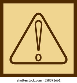 Warning attention sign with exclamation mark symbol