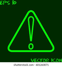 Warning attention sign with exclamation mark symbol