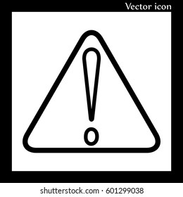 Warning attention sign with exclamation mark symbol