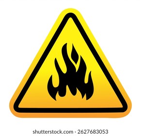 Warning Attention Sign Fire symbol vector	
