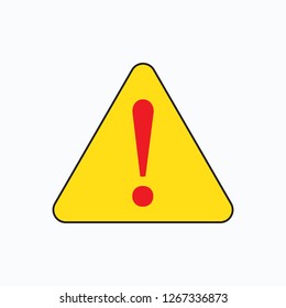 Warning attention sign, warning triangle icon