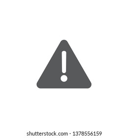 warning Attention Sign vector Icon Flat Graphic Design isolated on white