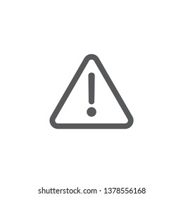 warning Attention Sign vector Icon Flat Graphic Design isolated on white