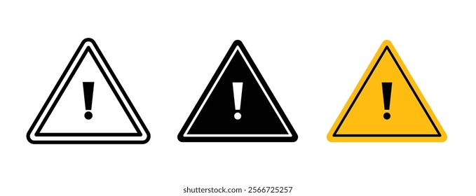 Warning attention signs vector collection pack