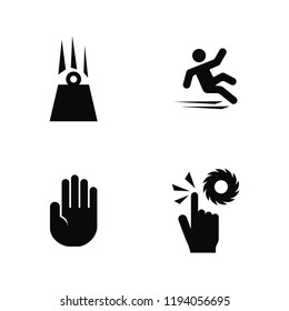 Warning, Attention. Simple Related Vector Icons Set for Video, Mobile Apps, Web Sites, Print Projects and Your Design. Warning, Attention icon Black Flat Illustration on White Background.