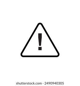 Atención, atención. Icono de Vector. Signo de exclamación, advertencia de peligro, aislado, icono de precaución símbolo de advertencia. Ilustración vectorial. Archivo Eps 46.