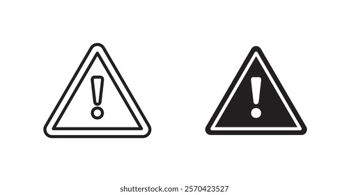 Warning attention vectors web signs set