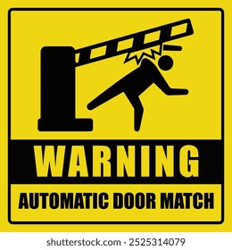 warning automatic door match icon or logo design isolated sign symbol vector illustration - high quality line style vector icon suitable for designers, web developers, displays and websites