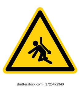 Warning Back Crush Force From Above Symbol Sign, Vector Illustration, Isolate On White Background Label .EPS10