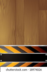 Warnhintergrund mit Kopienraum und Holzkorneffekt