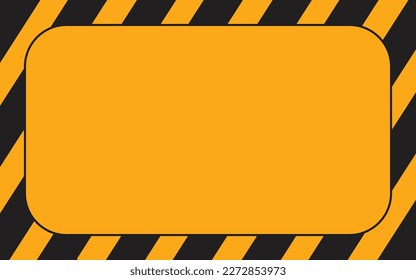 Warnung, Vektorgrafik. Sicherheitsstreifen sind in Gelb- und Schwarzwolle zu erkennen. Hintergrundbild-Blindzeichen für Warnung, Gefahr, Vorsicht, Vorsicht. Nahtloses gestreiftes Barrikadenband.
