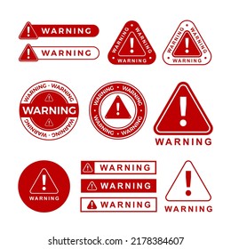 Warning Badge Logo Icon Sticker