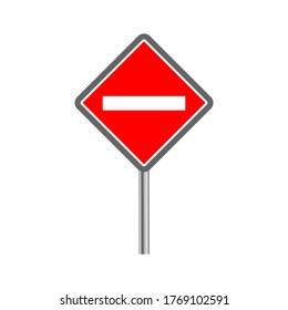 Warning ban symbol, STOP, Ban icon with a white background. Vector