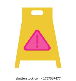 warning banner design, Cleaning service wash home hygiene equipment domestic interior housework and housekeeping theme Vector illustration