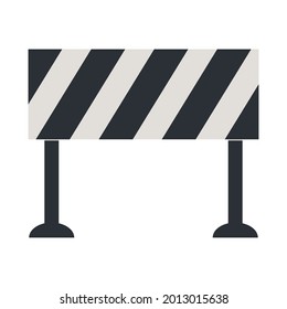 warning barrier on white background