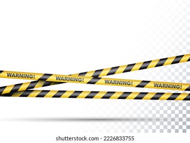 Warning Barrier Tape On Transparent Background