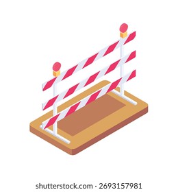 Icono del Vector de la barrera de la advertencia que puede modificar o editar fácilmente

