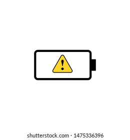 Warning battery charging sign vector
