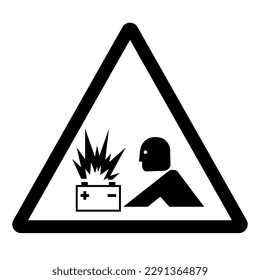 Warning Battery Flash ARC Hazard  Symbol Sign ,Vector Illustration, Isolate On White Background Label. EPS10