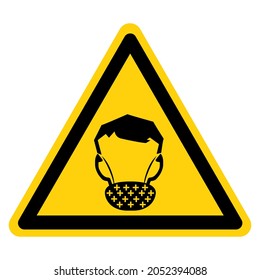 Warning Beard Protection Symbol Sign ,Vector Illustration, Isolate On White Background Label. EPS10
