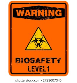 Aviso, Nível de Biossegurança 1, sinalizar vetor
