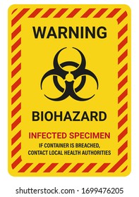 Warning Biohazard poster information design concept editable vector