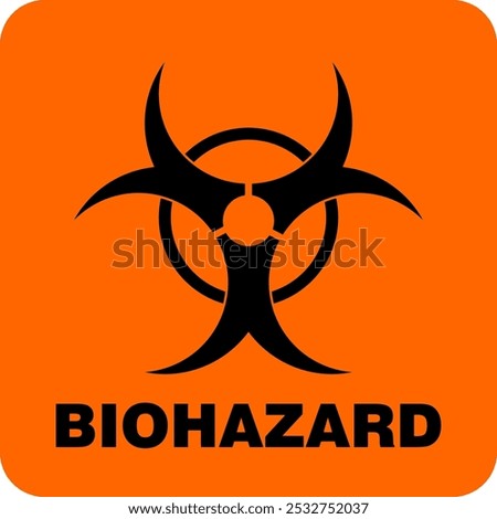 Warning, Biohazard, symbol and icon vector