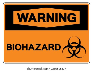 Warning BioHazard Symbol Sign, Vector Illustration, Isolate On White Background Label. EPS10