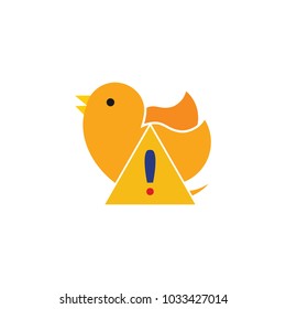Warning Bird Logo Icon Design
