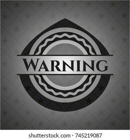 Warning black emblem