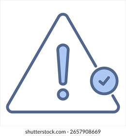 Warning Blue Icon Vector Illustration