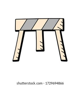 diseño vectorial dibujado a mano de tablero de advertencia. icono de construcción