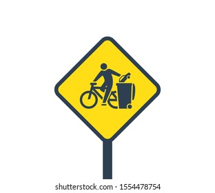 warning board icon to reduce motor vehicle pollution
