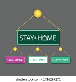 warning board illustration dangled in front of a door that contains an appeal about preventing transmission of the virus during a pandemic