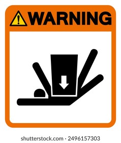 Warning Body Crush Force From Above Symbol Sign, Vector Illustration, Isolate On White Background Label.EPS10