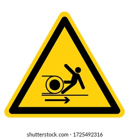 Warning Body in Rollers Symbol Sign, Vector Illustration, Isolate On White Background Label .EPS10