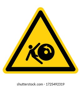 Warning Body in Rollers Symbol Sign, Vector Illustration, Isolate On White Background Label .EPS10