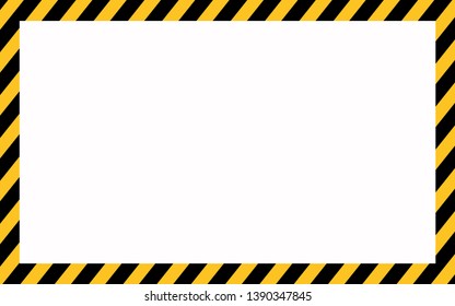 Warning Border Black Yellow Stripes On Stock Vector (Royalty Free ...