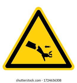 Warning Broken Arm Hazard Symbol Sign ,Vector Illustration, Isolate On White Background Label. EPS10