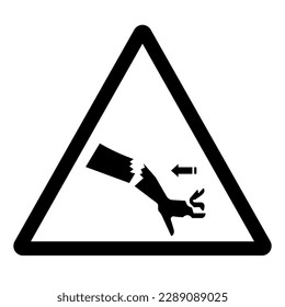 Warning Broken Arm Hazard Symbol Sign ,Vector Illustration, Isolate On White Background Label. EPS10