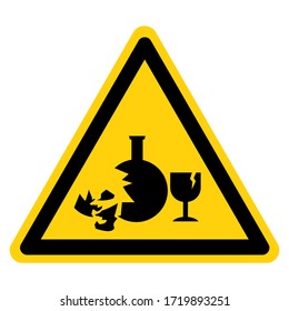 Warning Broken Glass Hazard Symbol Sign ,Vector Illustration, Isolate On White Background Label. EPS10