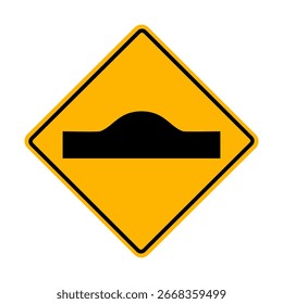 Warning  Bumps ahead Traffic road sign, Speed bump sign. Flat vector illustration design isolated on white background.