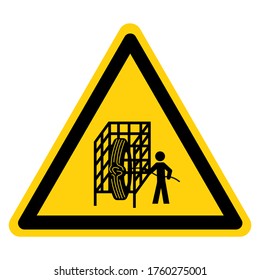 Warning Cage Symbol Sign, Vector Illustration, Isolate On White Background Label. EPS10 