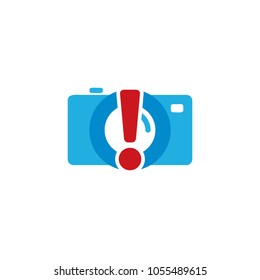 Warning Camera Logo Icon Design