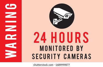 cartel de instrucciones de seguridad de cámara de advertencia