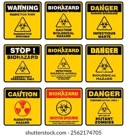 Warning, Caution, Danger, Biohazard, sign vector