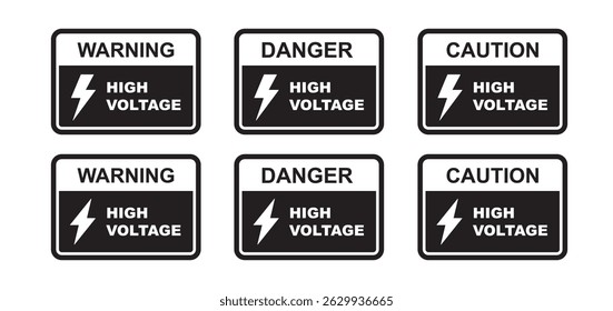 Warning caution. Danger label sign text space area icon, vector illustration