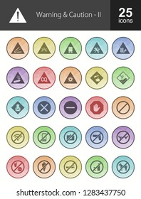 Warning & Caution Filled Icons