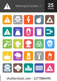 Warning & Caution Filled Round Icons