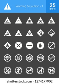 Warning & Caution Glyph Icons